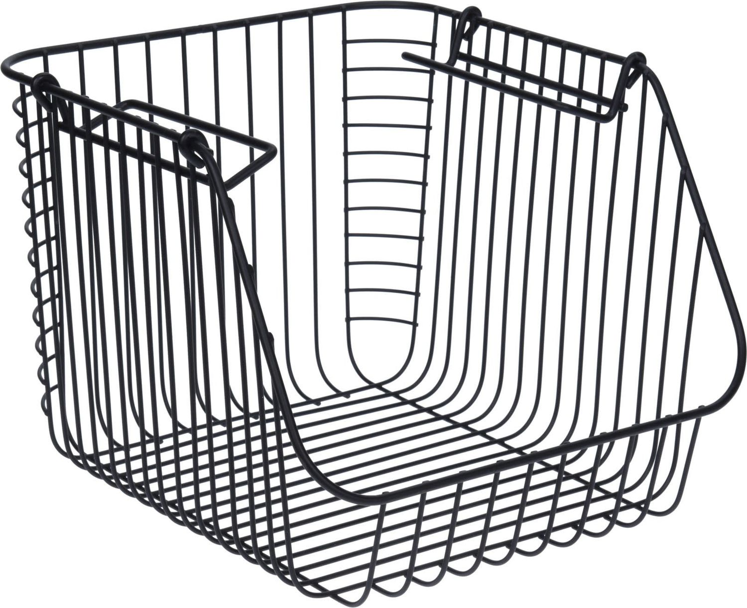 Basket Metal Black 29X27X21Cm