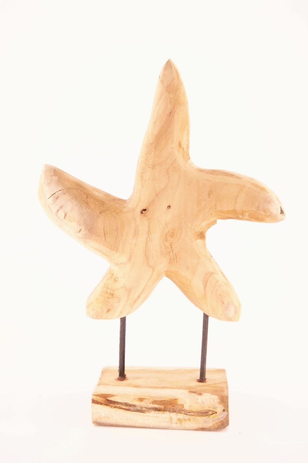 Starfish on stand S teak 28x10x40cm