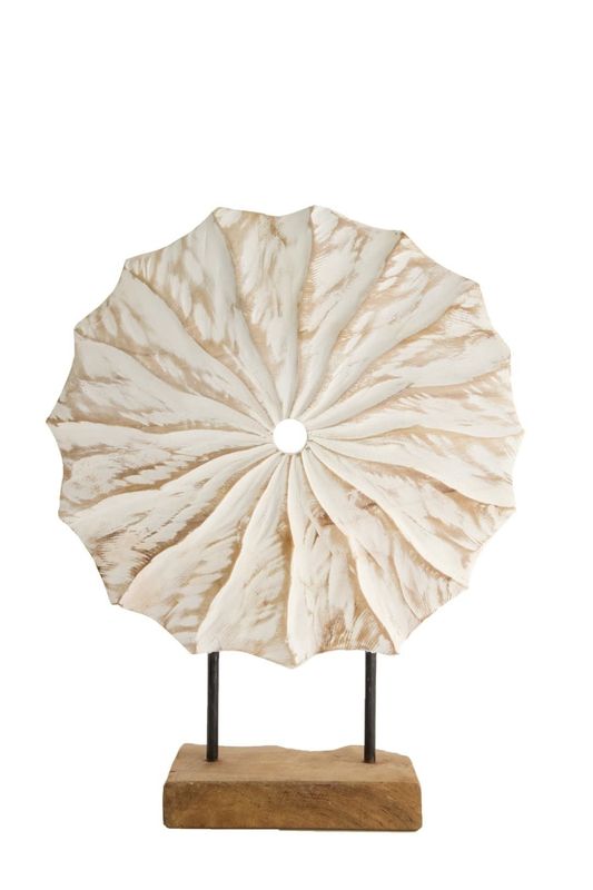 Carved Slice on Stand S Teak 30x9.5x39cm