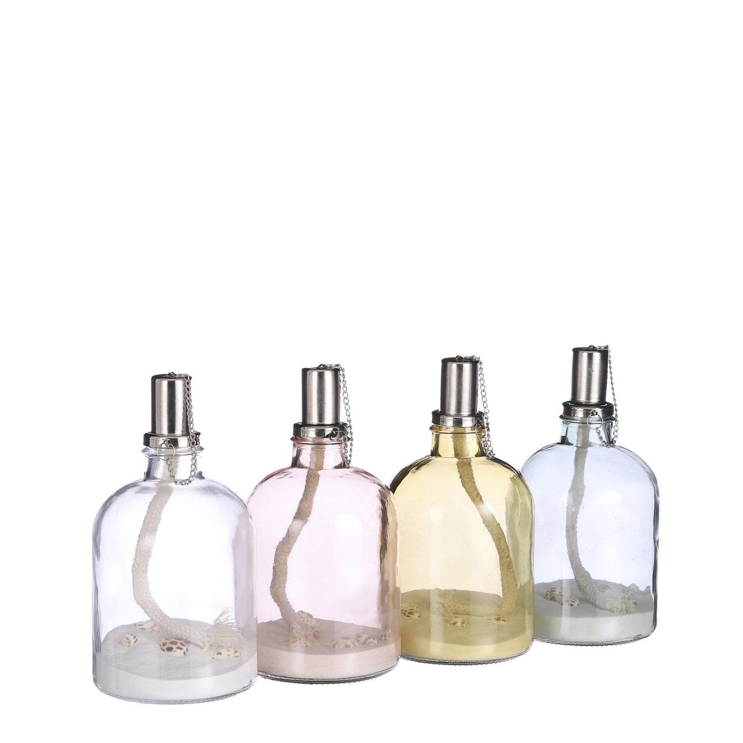Glass Oil Lamp 4 assorted - h21.5xd11cm