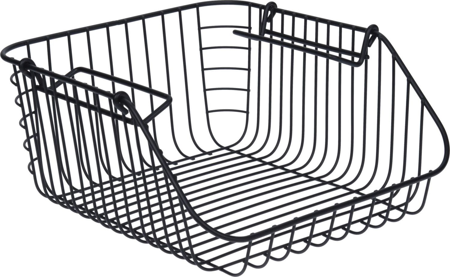 Basket Metal Black 30X27Xh14Cm