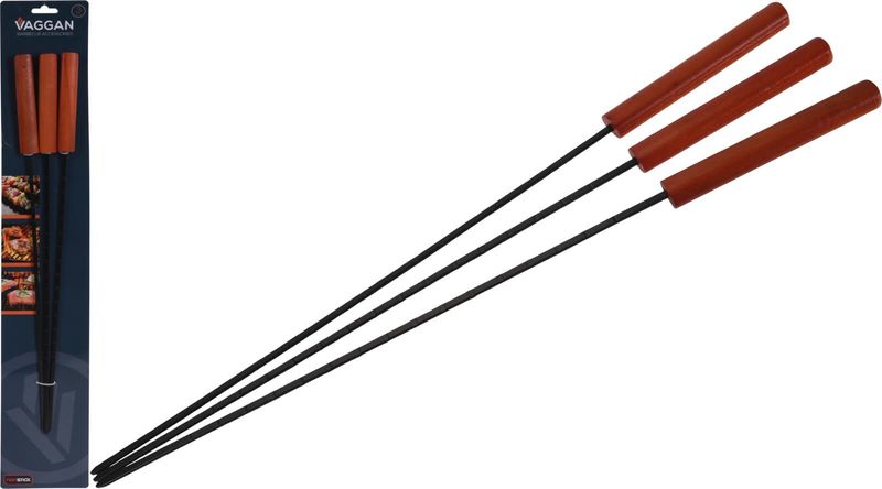 Bbq Skewer Set 3Pcs 48Cm