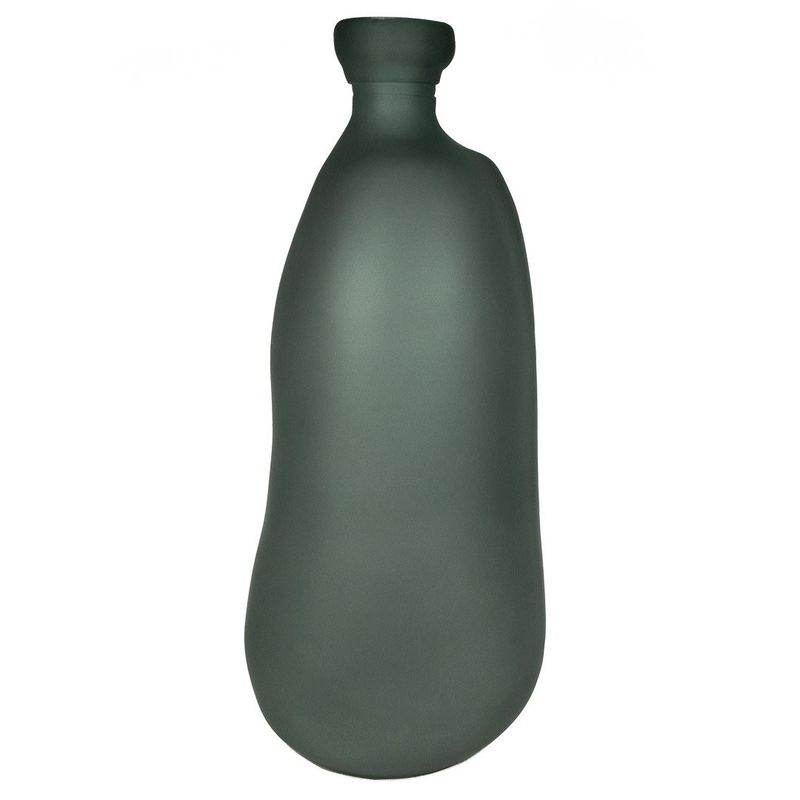Free Form Vase Recycled Glass - Tall -Green - h51xd22cm