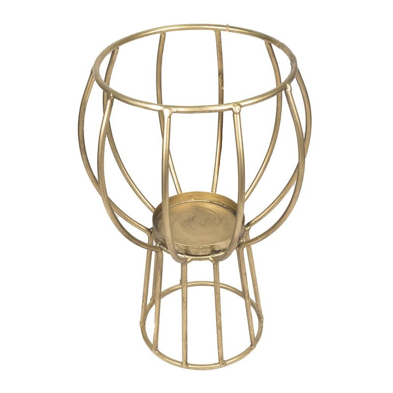 Candle Holder Metal 17.5x17.5x28.5cm