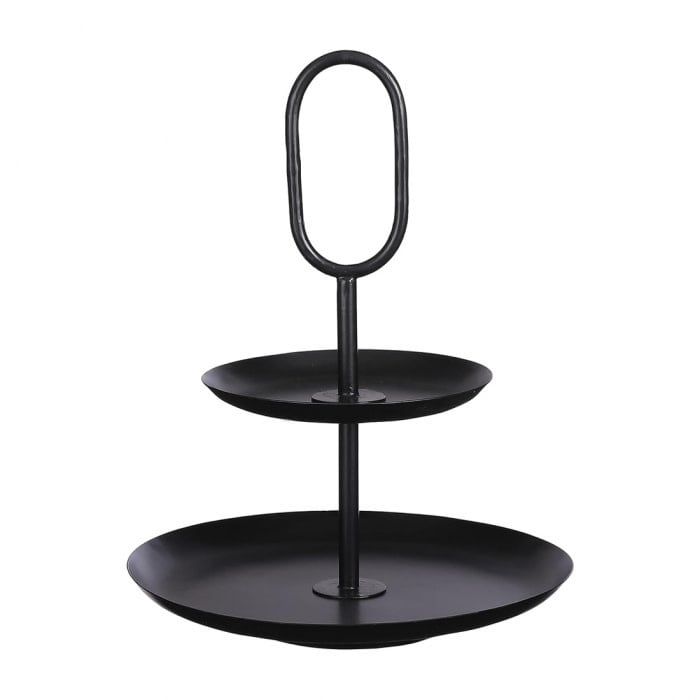 Rama Tiered Stand - Black - h36xd28cm