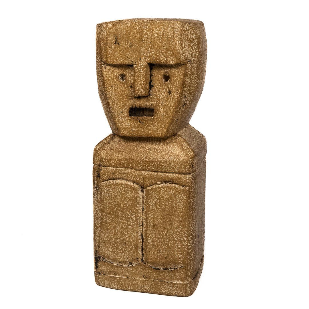 Statue - Flat Head - Brown - l9xw7xh21.5cm