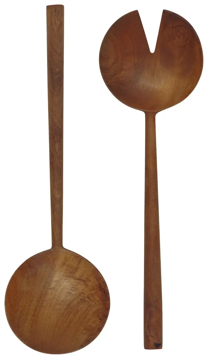 Danica - Set/2 Teak Wood Round Servers