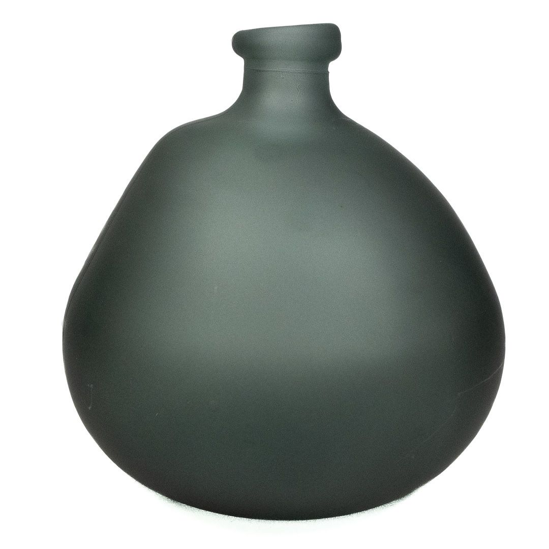 Freeform Vase Recycled Glass Green - h23xd20cm