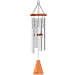 Arias Chime - 4 Tube  - Satin Silver - 27&quot;