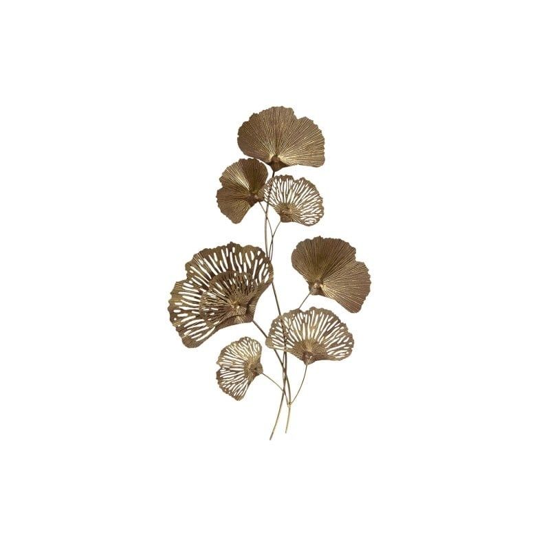 Wall Art Metal Leaves -51x6.5x91cm