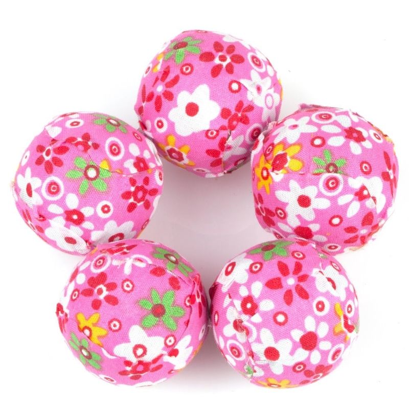 Cat Toy - Pink Rattle Floral Ball