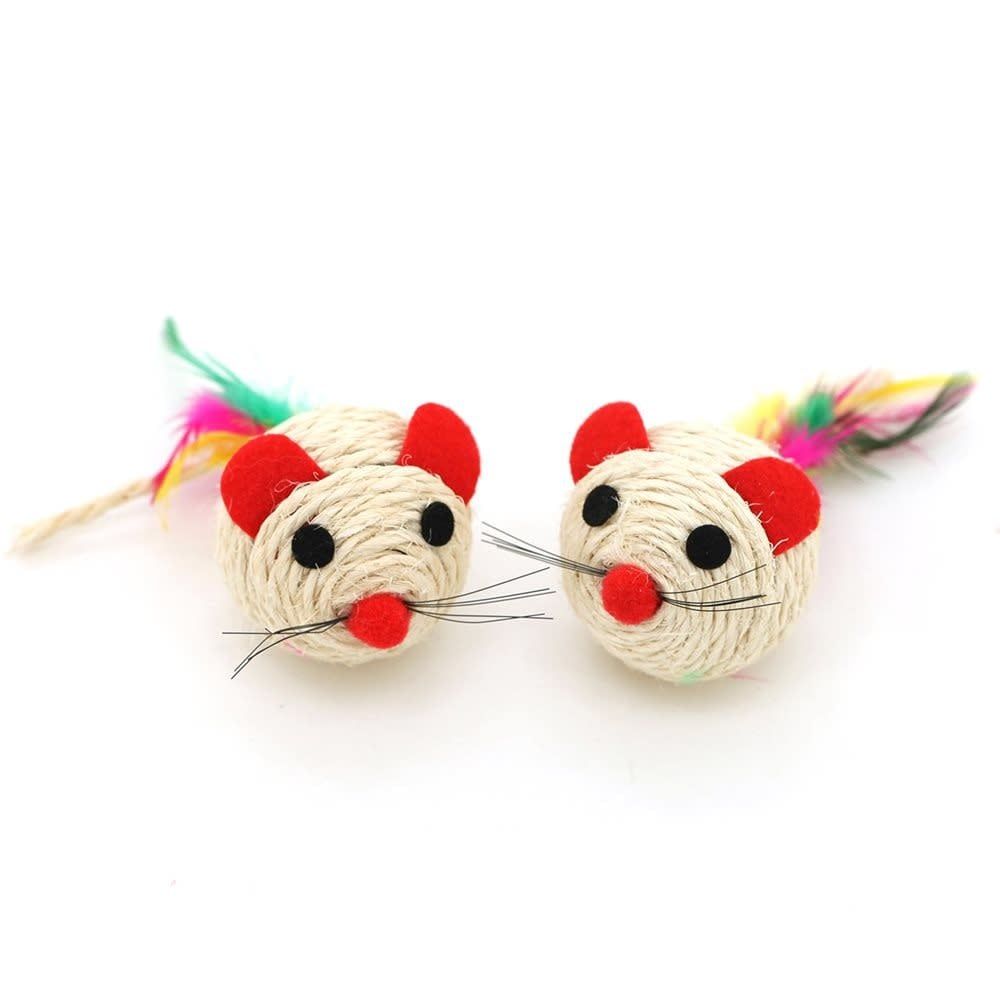 Cat Toy - Sisal Big Head Mice