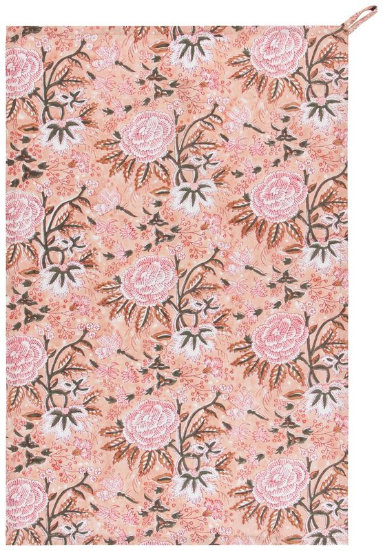 Tea Towel - Block Print Blossom