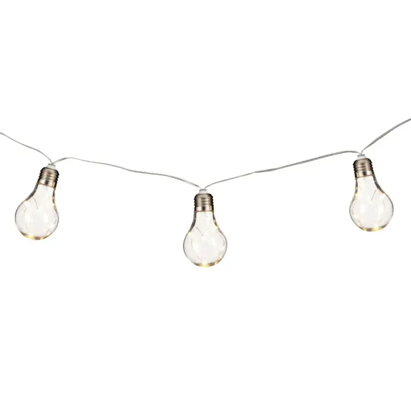 Partylights Solar Black - 10 Warm White Bulbs - l180cm