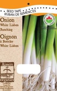 Onion White Lisbon Bunching Organic Seed Tape (4213)