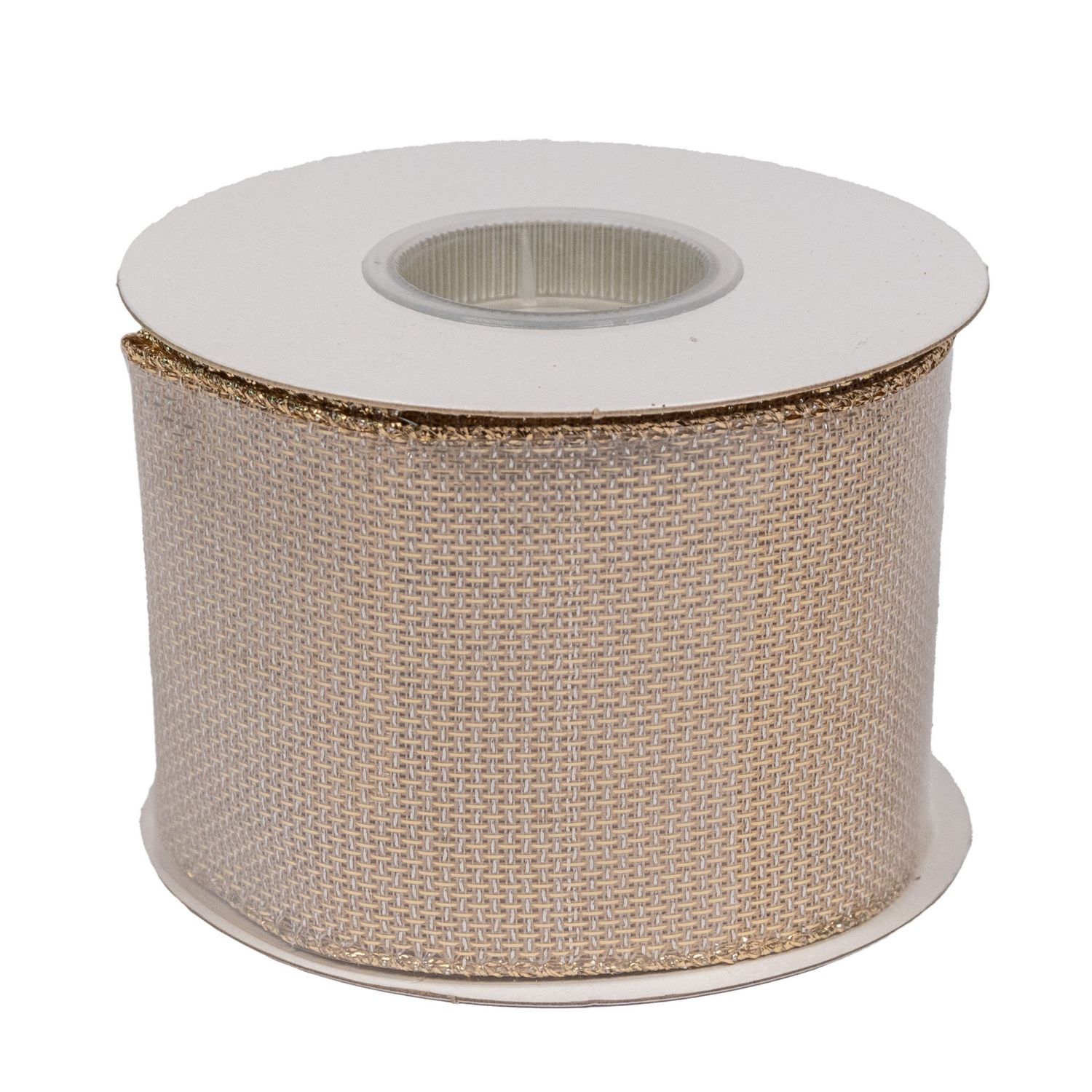 Ribbon - Metallic Tile Link Value Wired Edge - Gold - 2.5&quot; - 10Y
