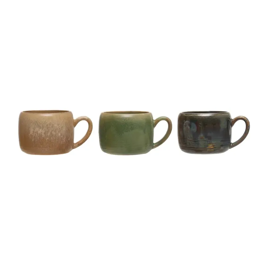 Stoneware Mug - Reactive Glaze - 3 Assorted - 14oz