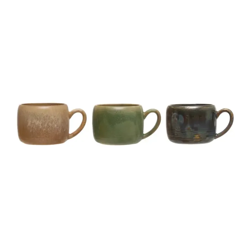 Stoneware Mug - Reactive Glaze - 3 Assorted - 14oz