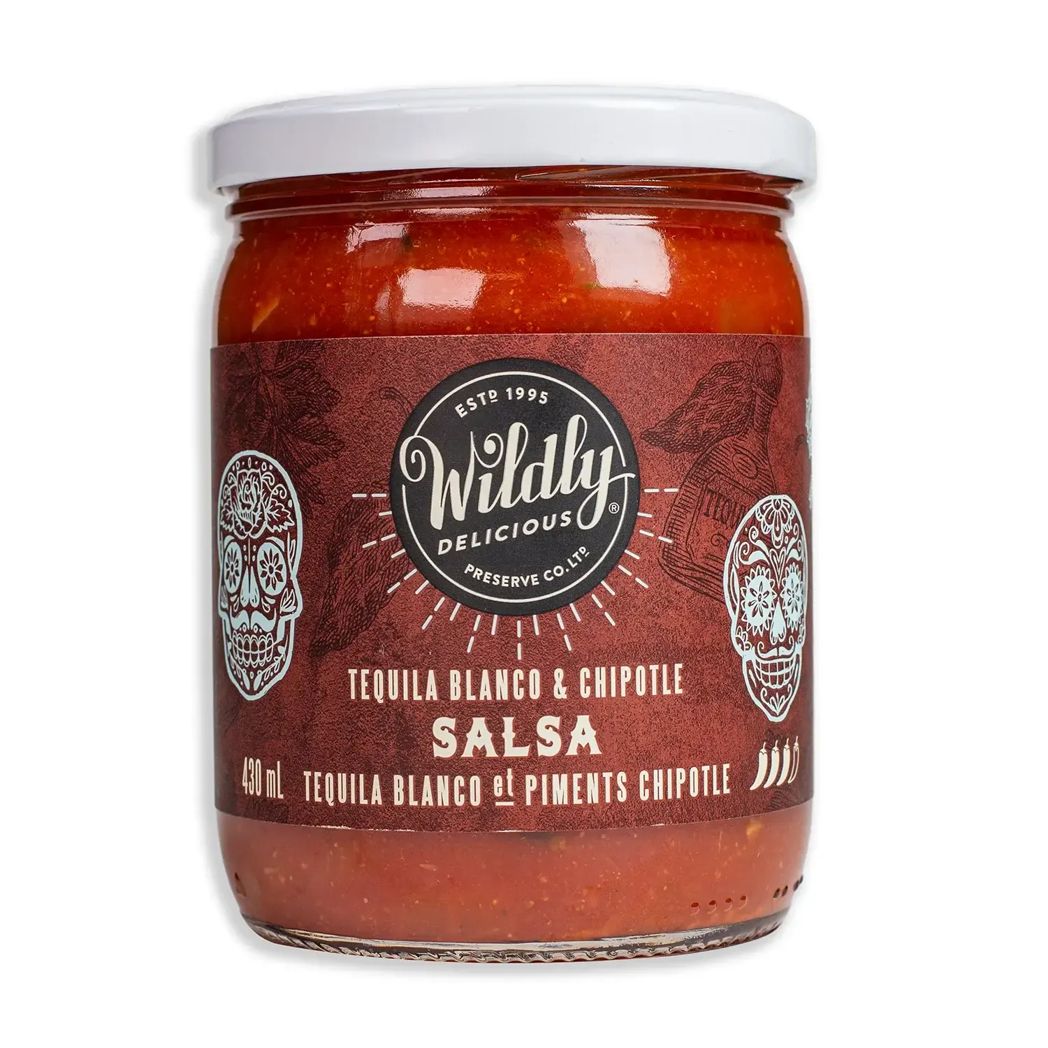 Wildly Delicious Salsa 430ml Tequila Blanco &amp; Chipotle
