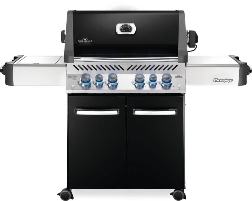 Prestige 500 with Infrared Rear and Side Burners - Propane - Black