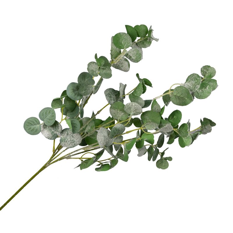 Spray Leaves Green Frosted 3 Assorted - 70cm