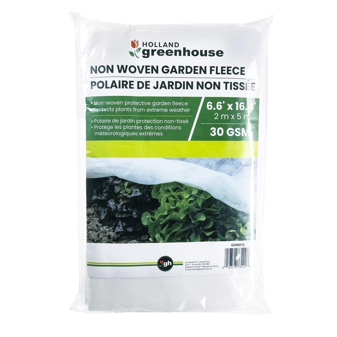 Non Woven Protective Garden Fleece Cover 2x5m / 6.6&#39;x16.4&#39; - 30gsm