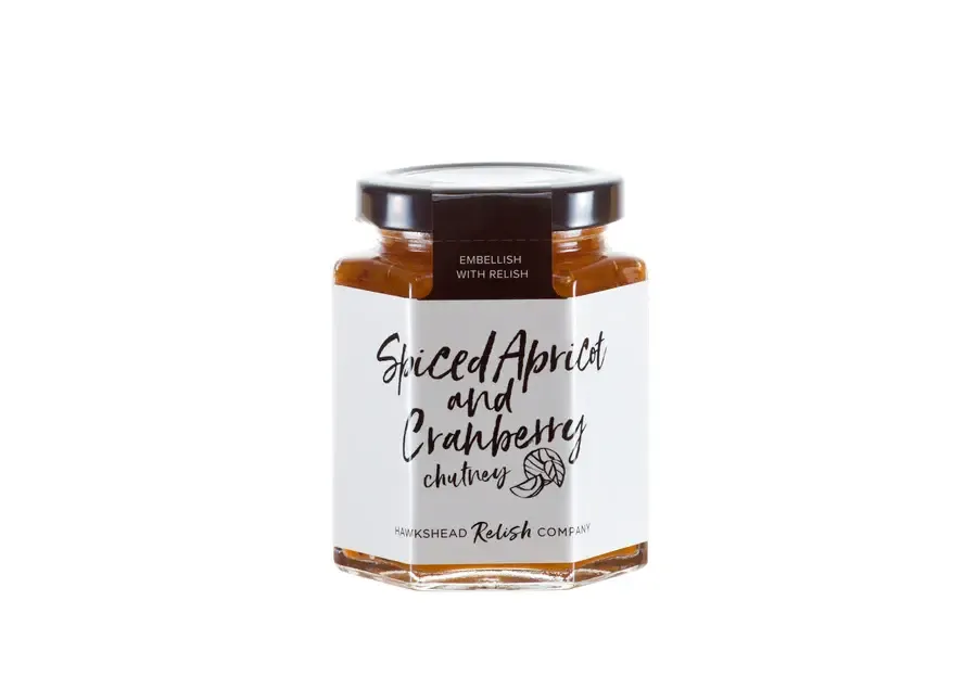 Hawkshead Relish Spiced Apricot &amp; Cranberry 215g - single