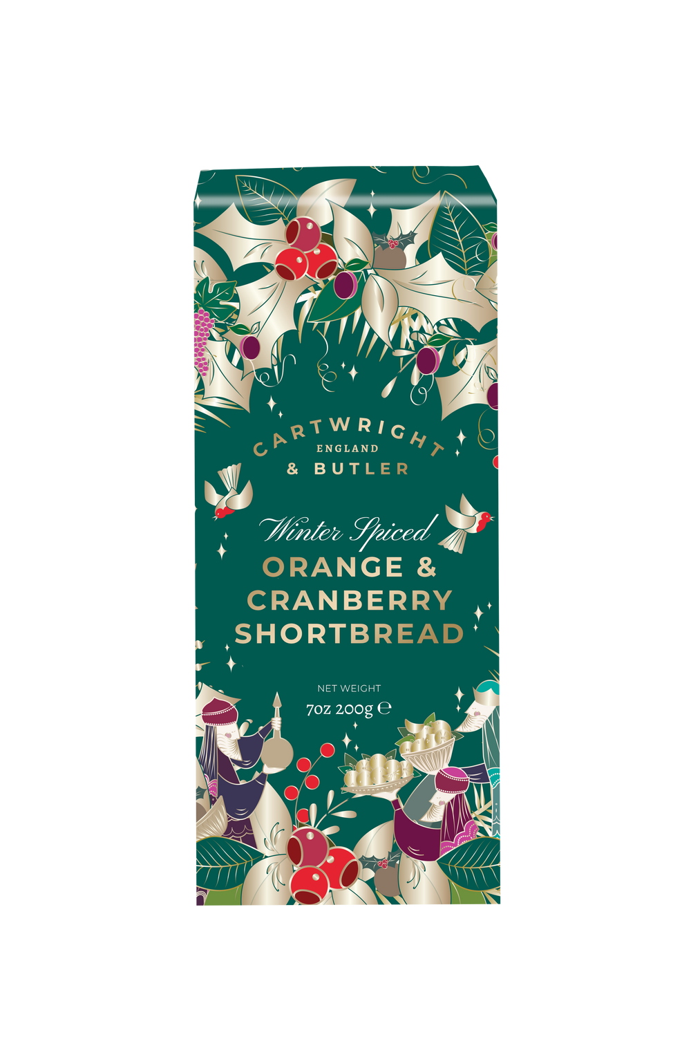 Cartwright &amp; Butler - Spiced Orange &amp; Cranberry Shortbread 200g