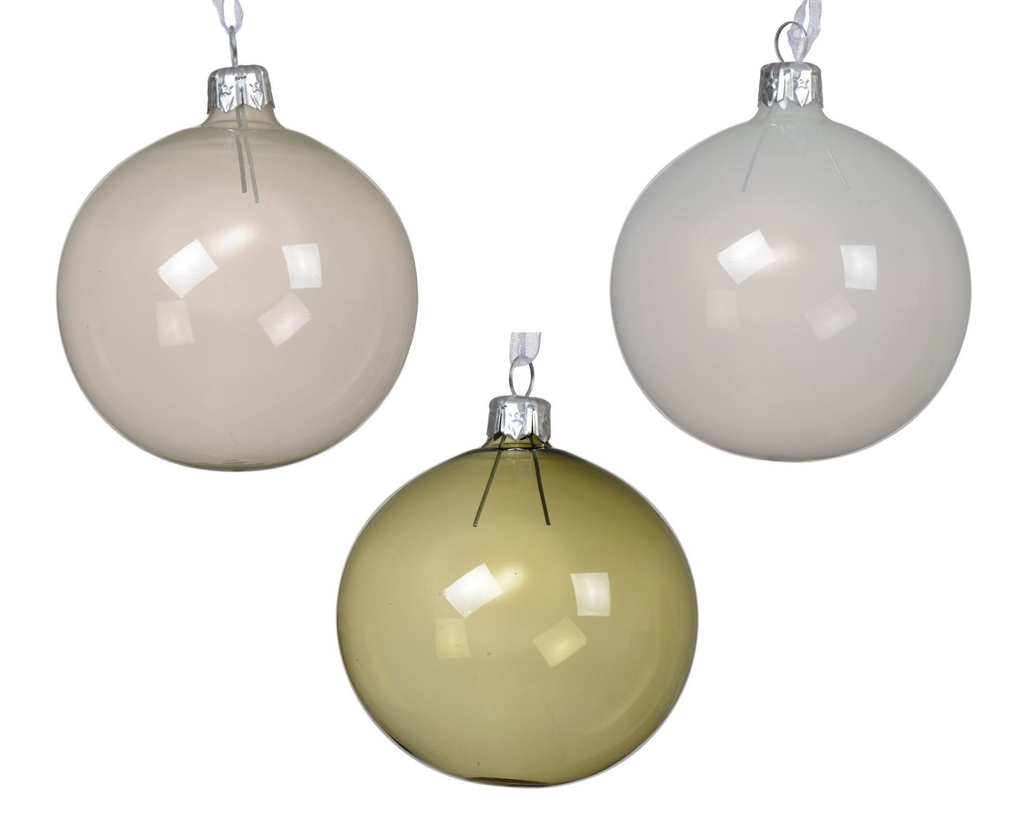 Xmas Ball 8cm - 3 Color Assorted