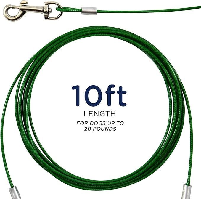 Tie Out Cable Green - 10ft
