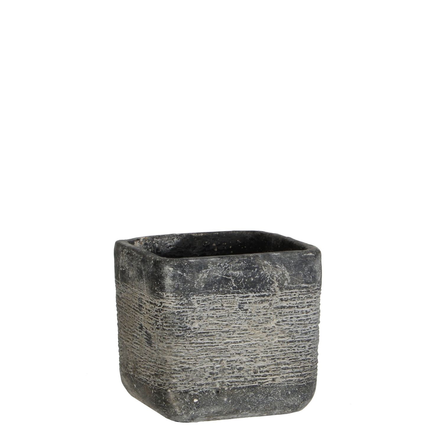 Kane Pot Square, Color: Dark grey, Size: l10xw10xh9cm