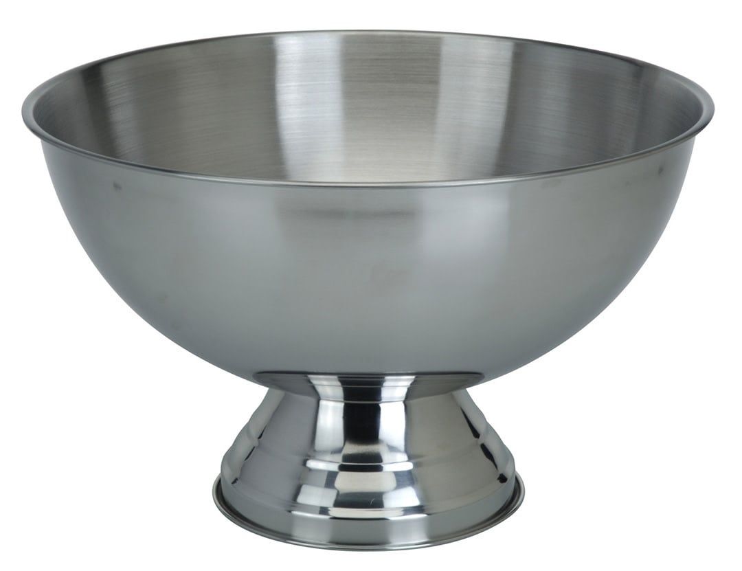 Bowl On Foot Stainless Steel, Color: Stainless Steel