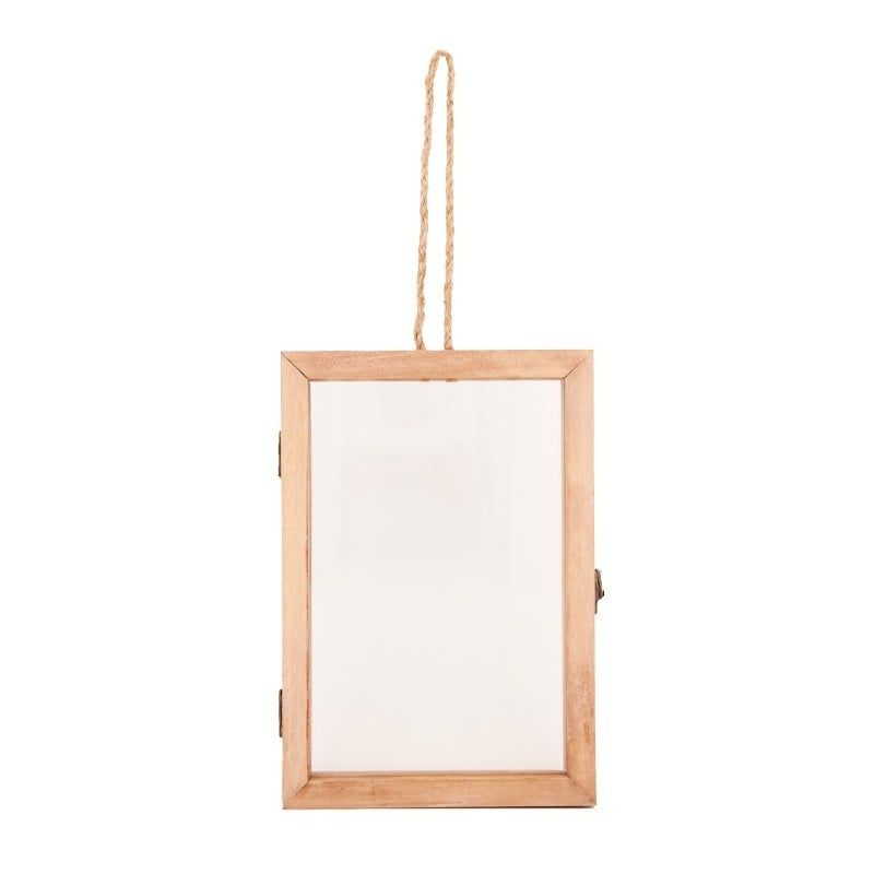 Photo Frame Dried Flowers Wood, Size: 20x4x29cm