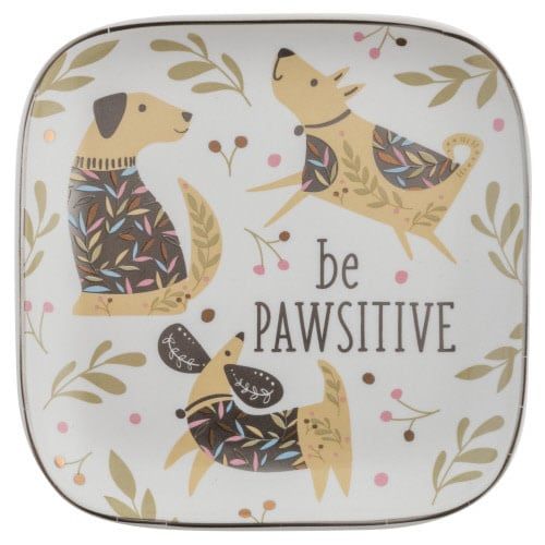 Flora Square Trinket Tray, Size: Large, Variety: Dog