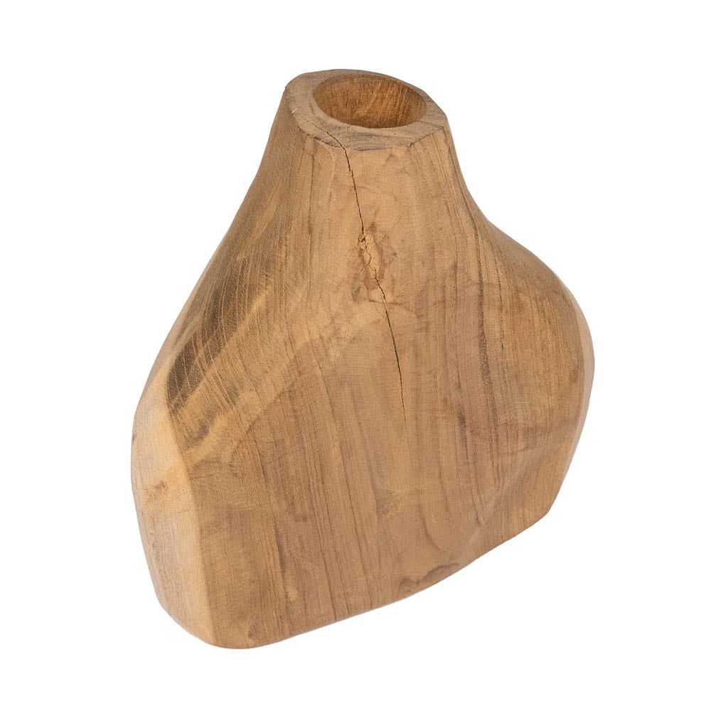 Vase Teak, Size: 19x9x19cm