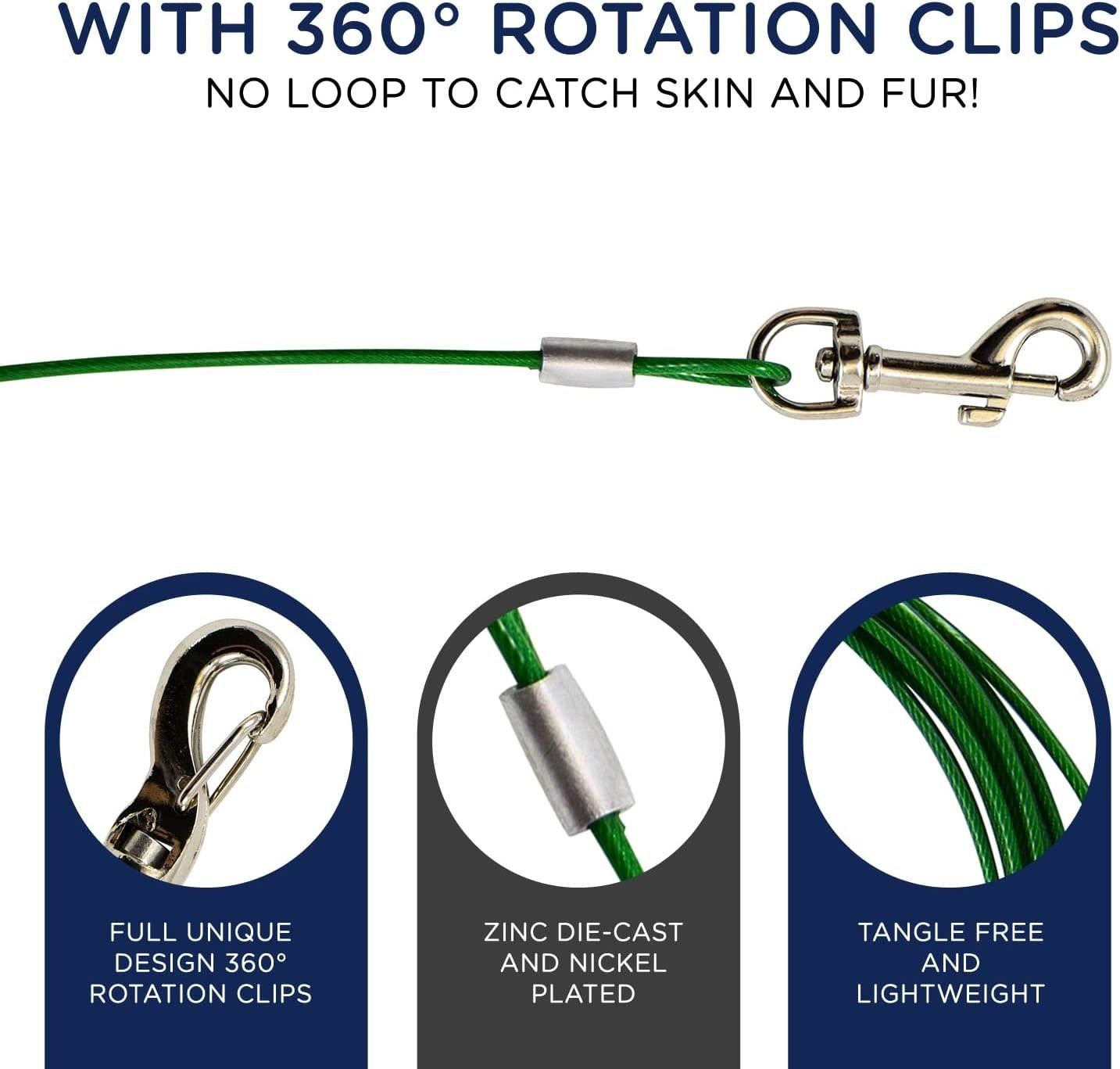 Tie Out Cable Green - 20ft