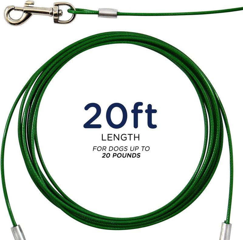 Tie Out Cable Green - 20ft