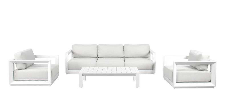 Bellevue Triple Lounge Set with Cushions - Taupe