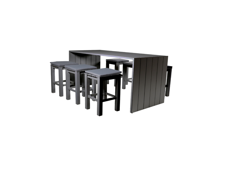 Waterfall Bar Patio Set - Grey