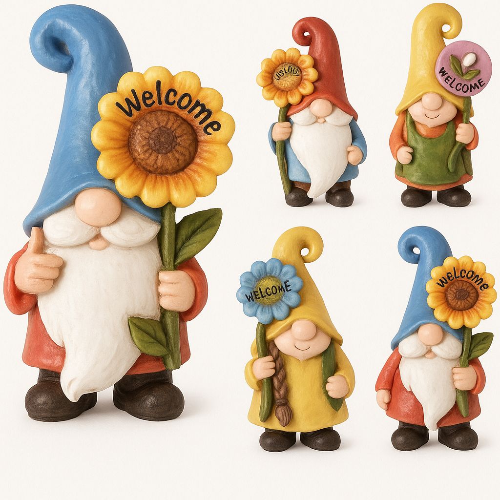 Dwarf With Flower Welcome