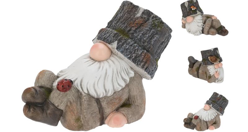 Flower Pot Gnome Laying Down 3 Assorted