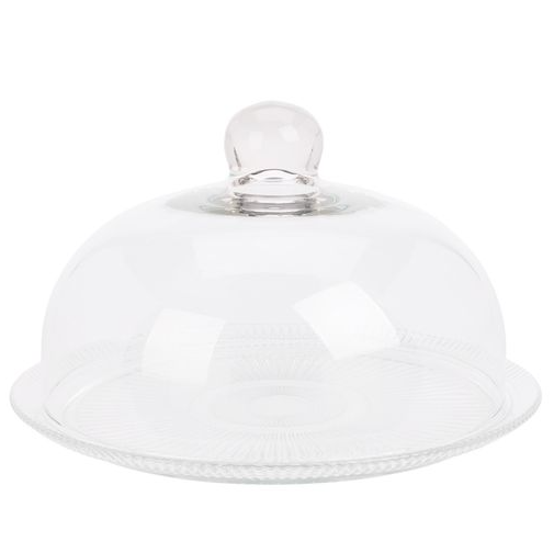 Cake Platter Glass With Dome
