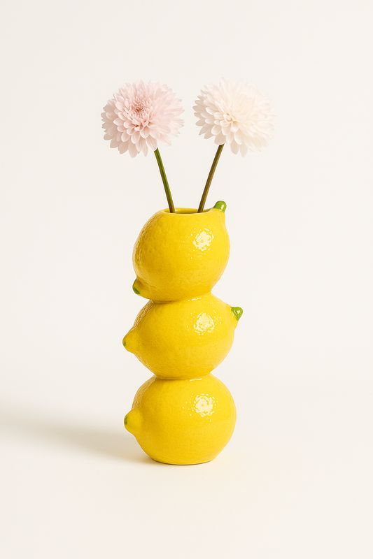 Vase Triple Stacked Lemons