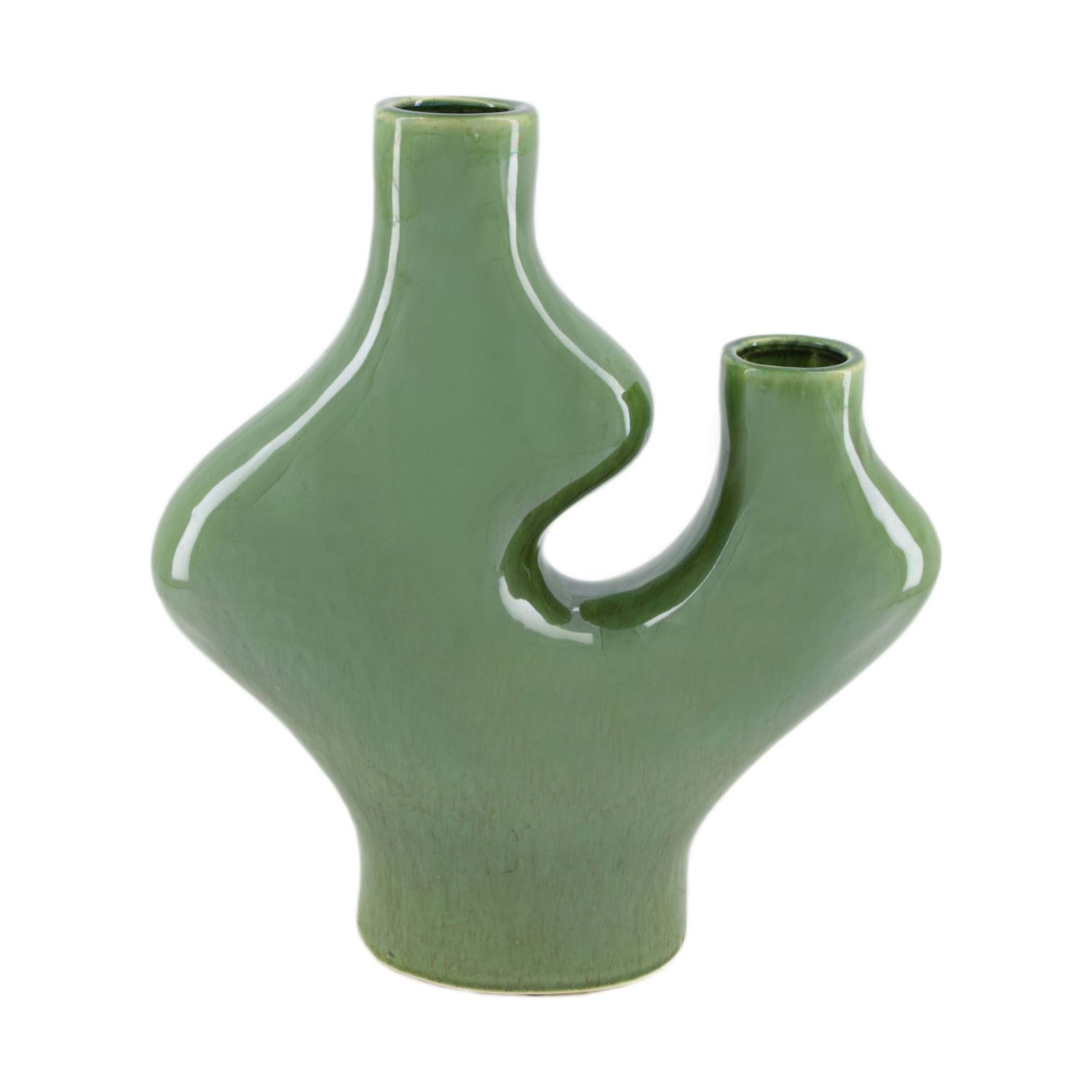 Vase Ceramic 30x10x33cm - Green