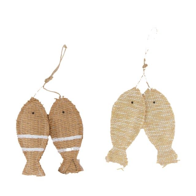 Set of 2 Fish Hangers - 2 Assorted
