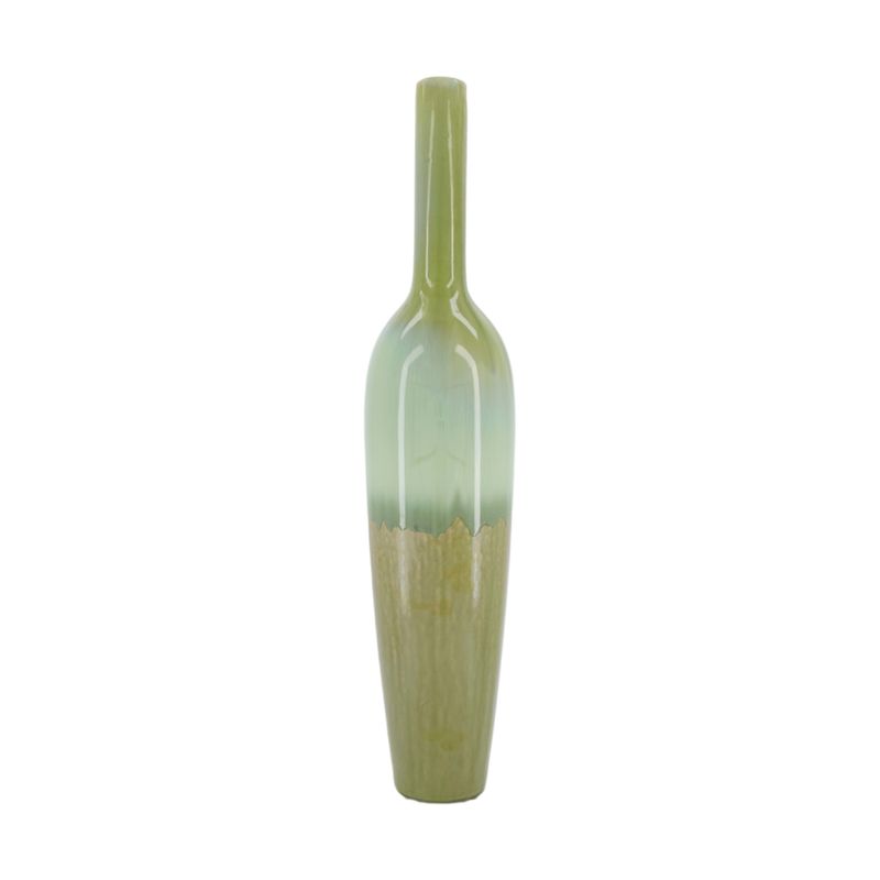 Bottle Ceramic 14x14x65cm - Green Bottle Ceramic 14x14x65cm - Green