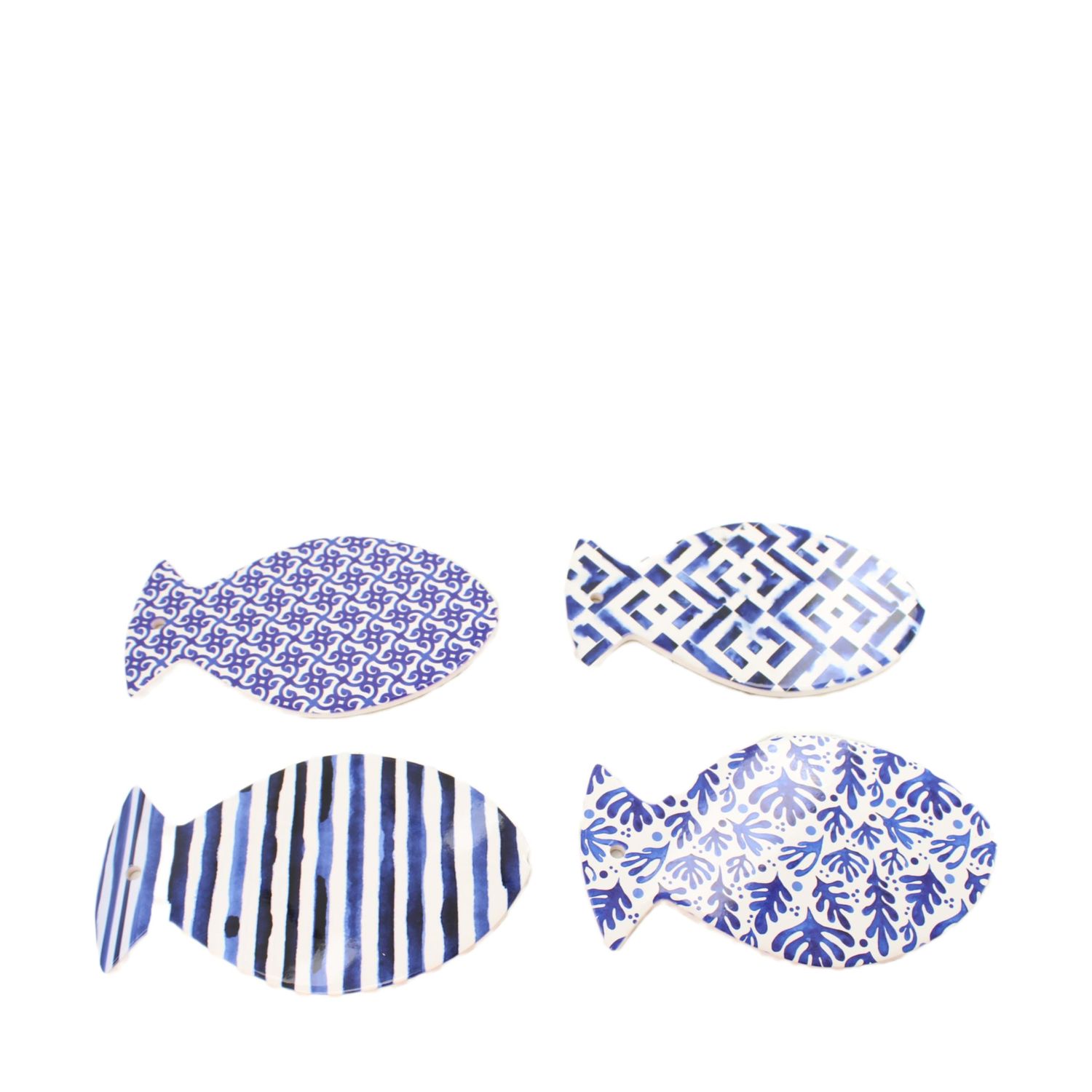 Ceramic Coaster Fish 25cm Set of 4