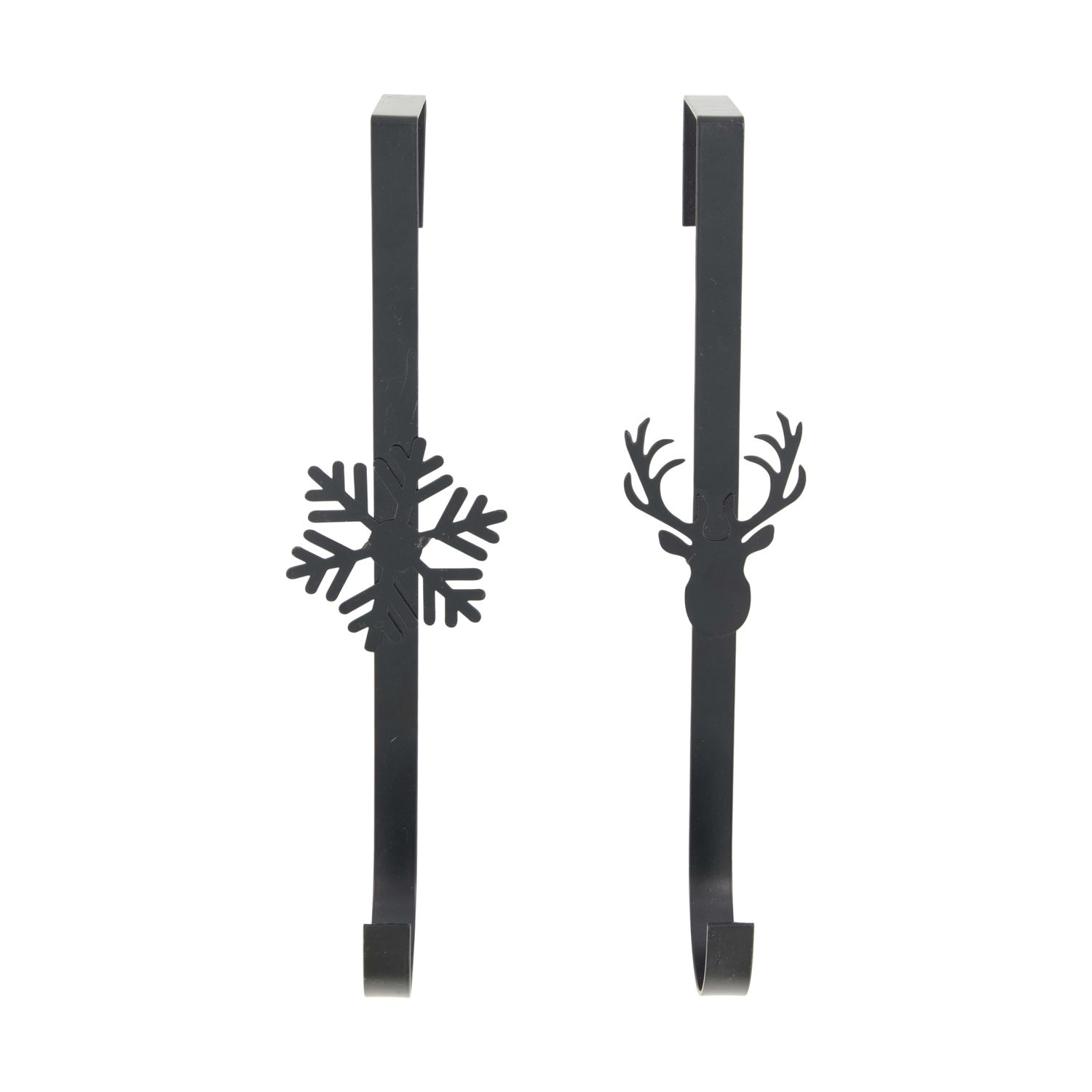 Xmas Wreath Doorhanger Metal 28cm - 2 Assorted