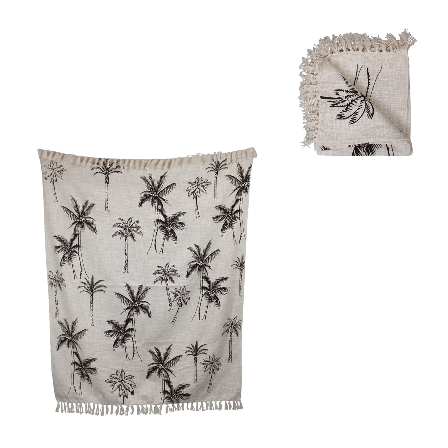 Throw Cotton Palmtree 125x150cm