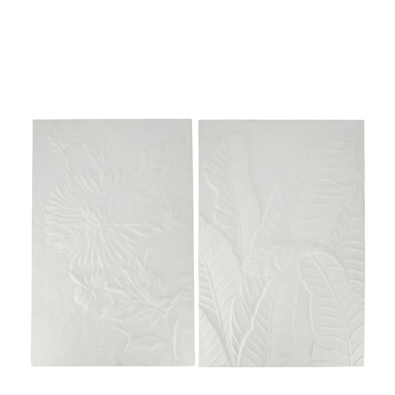 Metal Wall Art 38x58cm - White 2 Assorted